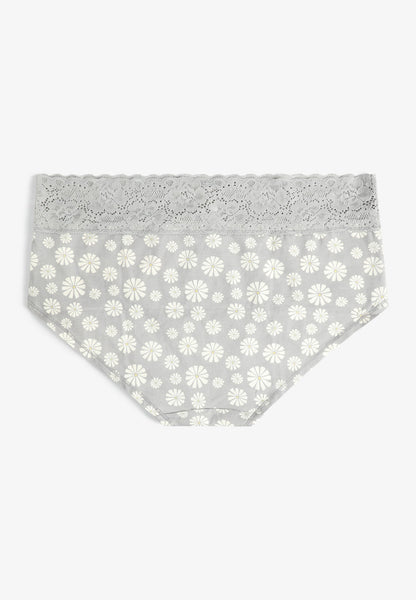 Maurices Simply Comfy Cotton Daisy Print Boybrief Panty