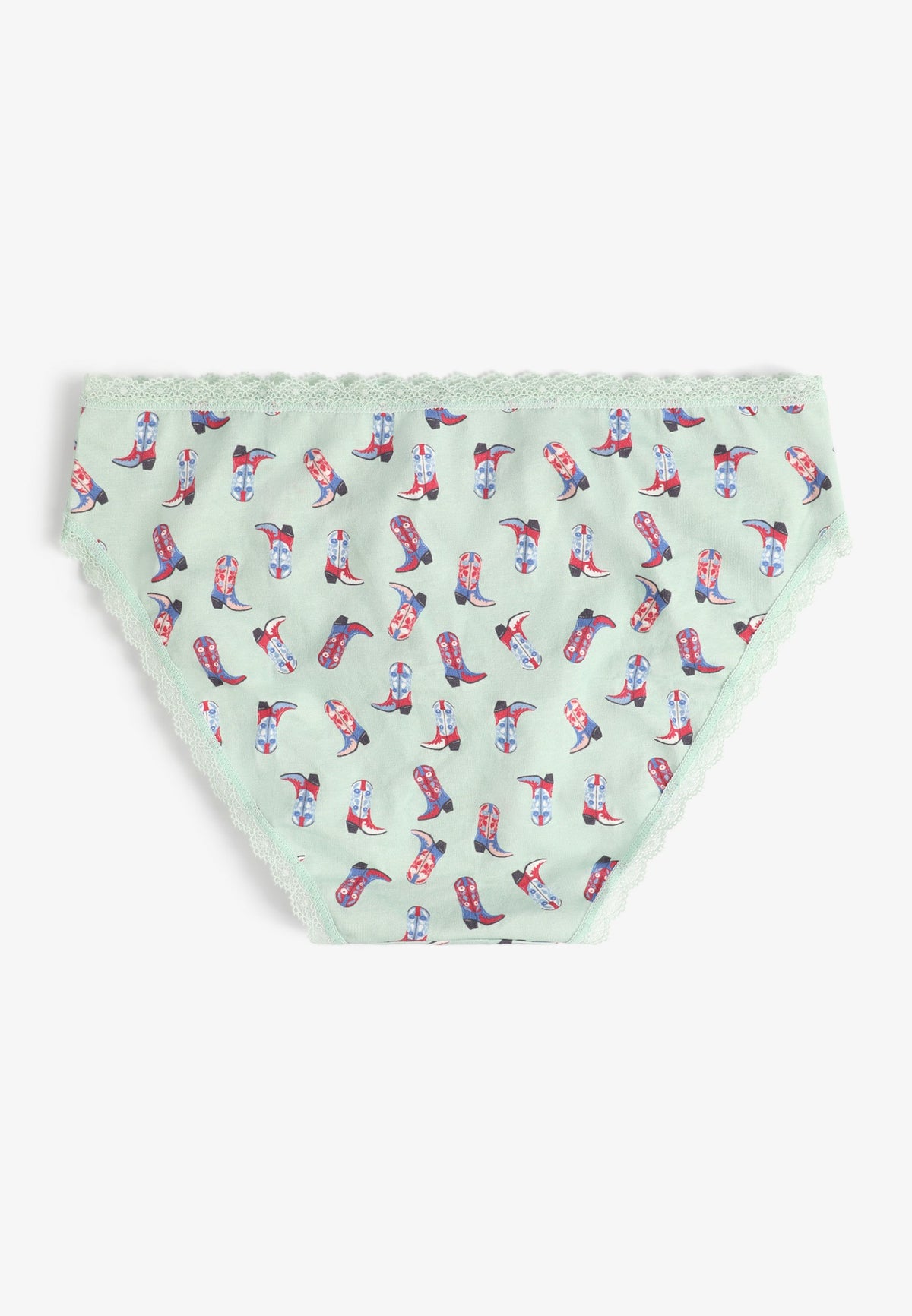 Maurices Simply Comfy Cotton Cowboy Boot Print Bikini Panty