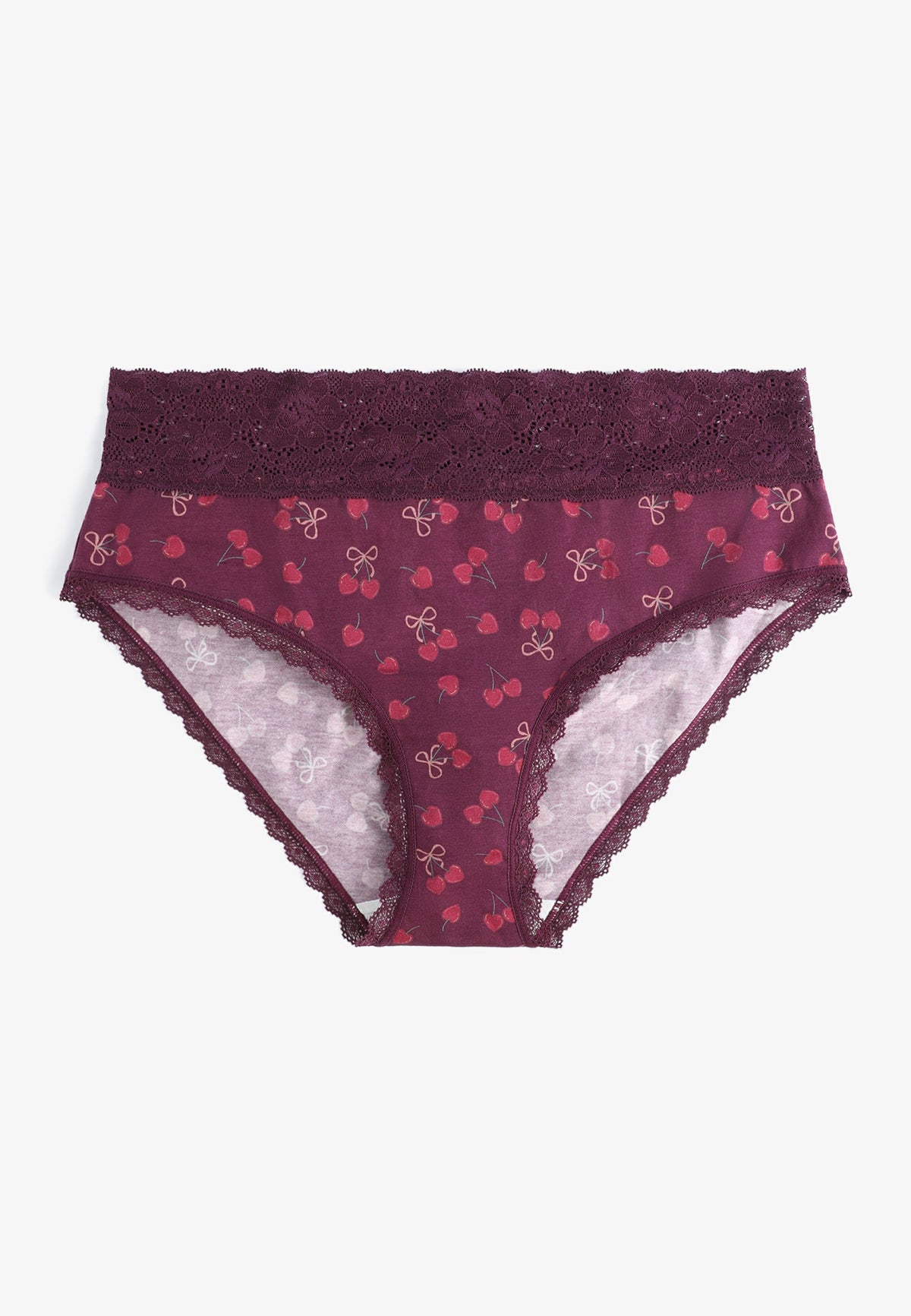 Maurices Simply Comfy Cotton Cherry Print Hipster Panty