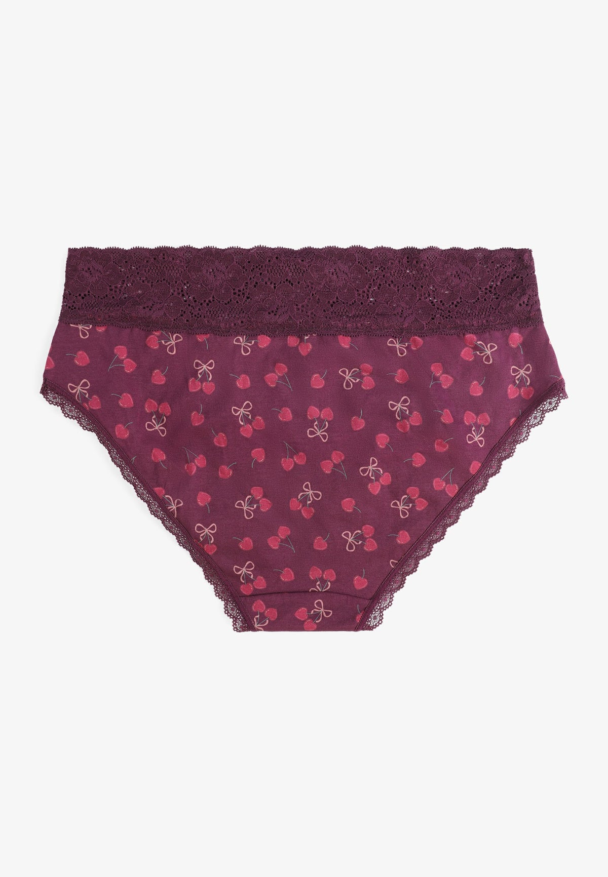 Maurices Simply Comfy Cotton Cherry Print Hipster Panty