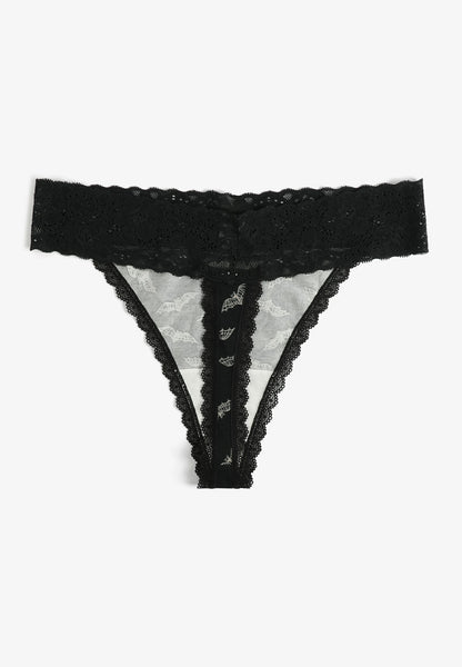 Maurices Simply Comfy Cotton Bat Print Thong Panty