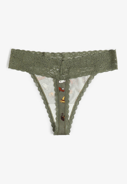 Maurices Simply Comfy Cotton Fall Icons Thong Panty