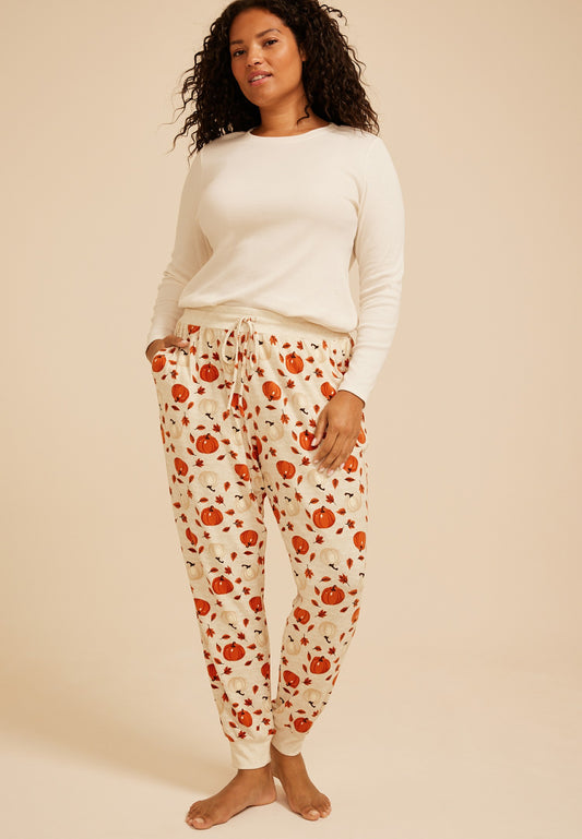 Maurices Plus Size Pumpkin Hacci Jogger Pajama Pant