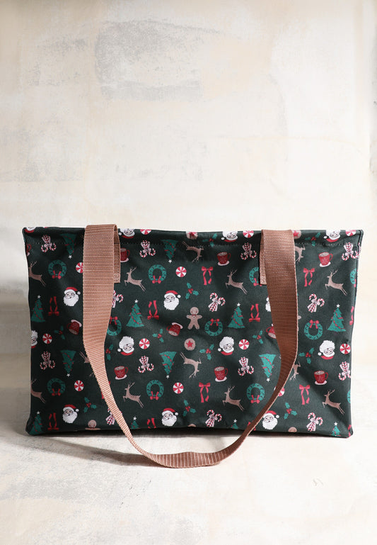 Maurices Holiday Everyday Adventure Christmas Icons Foldable Tote