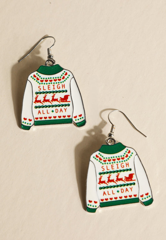 Maurices Sleigh All Day Sweater Drop Earrings