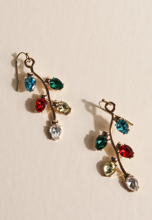 Maurices Gold Holiday Light Bulb Drop Earrings