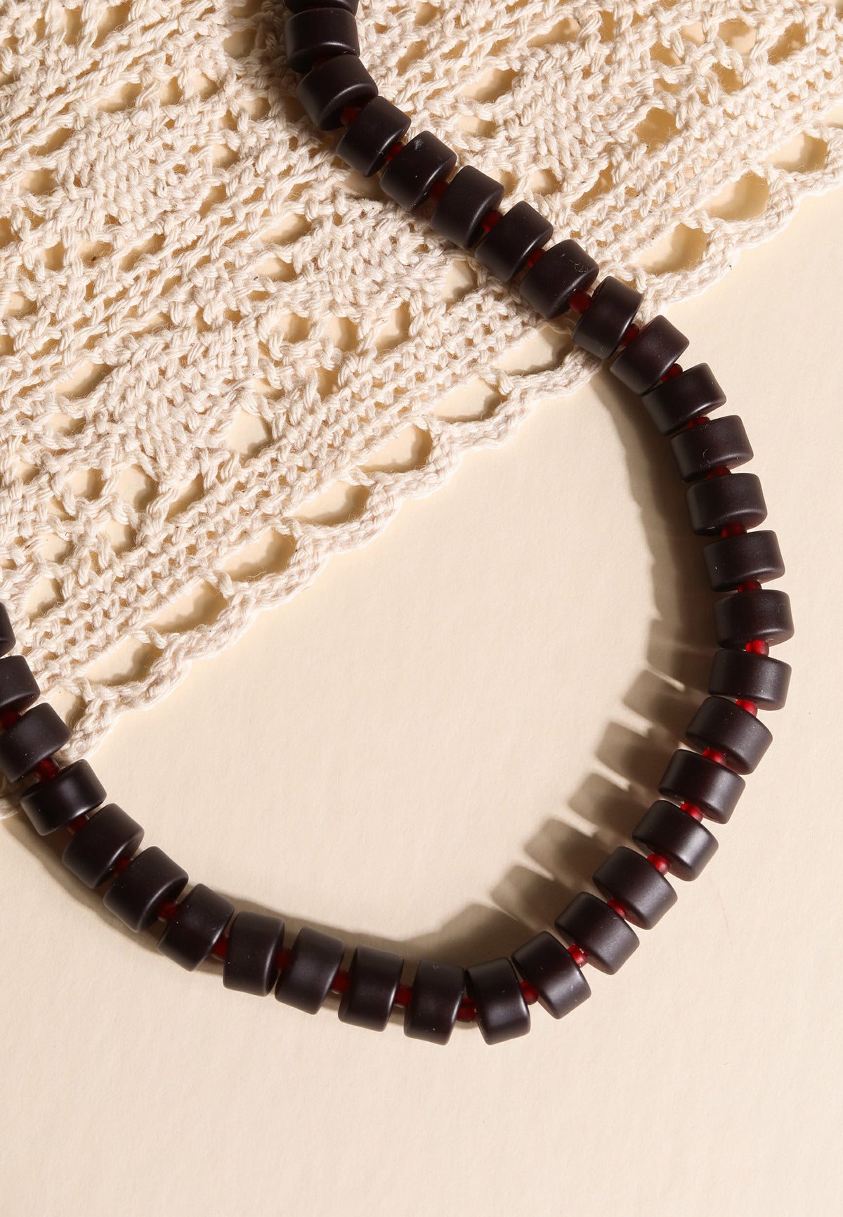 Maurices Purple And Red Plum Beaded Necklace