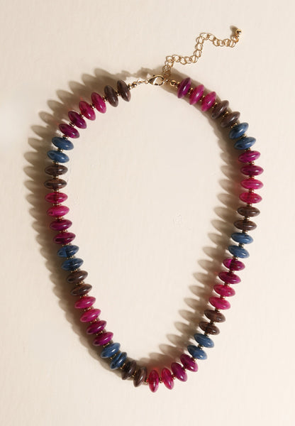 Maurices Multi Colored Beaded Disc Necklace