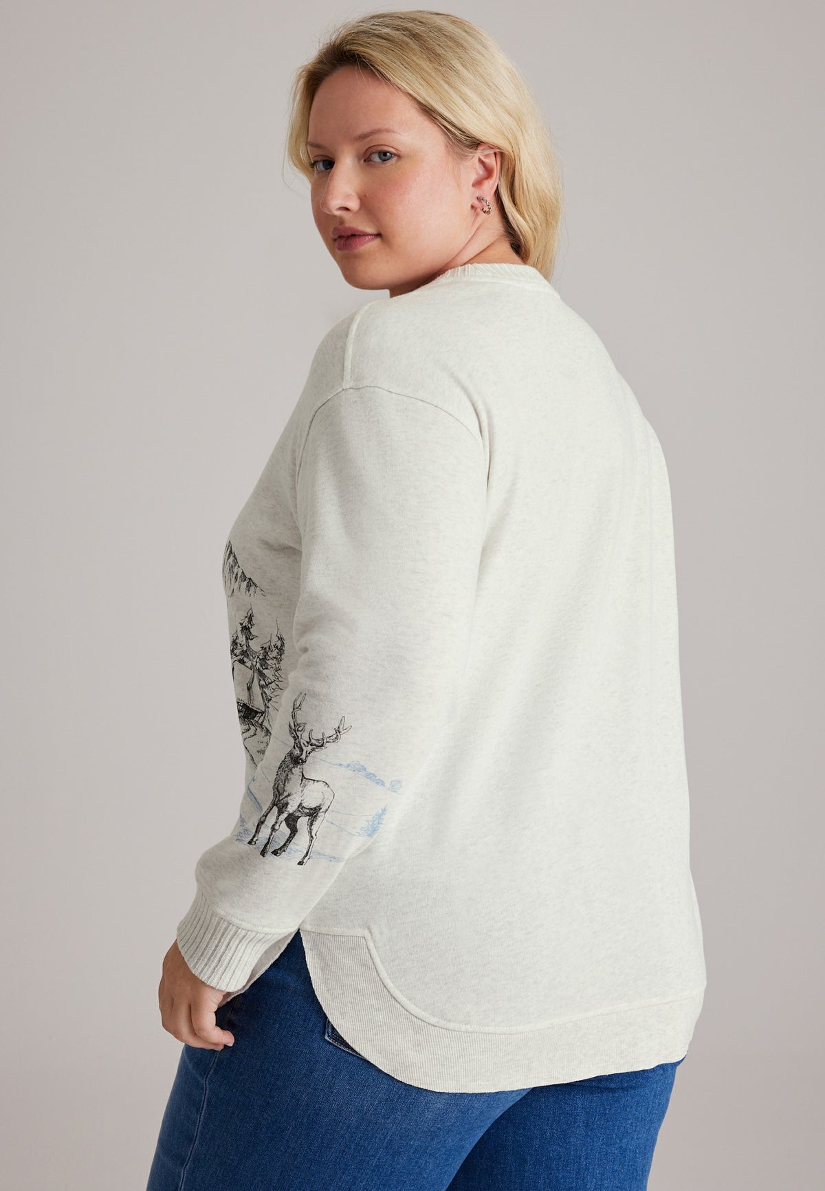 Maurices Plus Size Willowsoft Let It Snow Sweatshirt Tunic