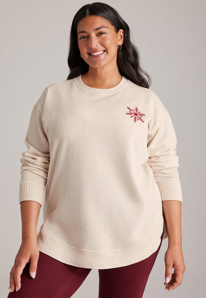 Maurices Plus Size Willowsoft Peace Love Joy Sweatshirt Tunic