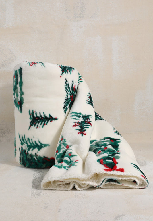 Maurices Holiday Trees Sherpa Blanket