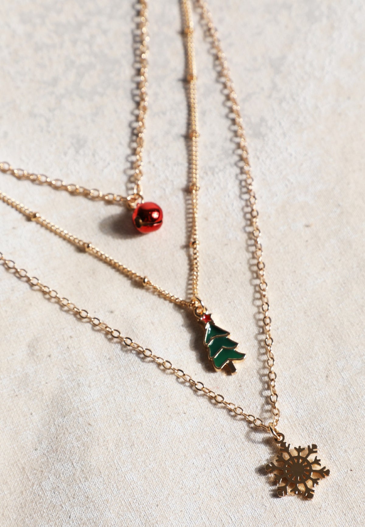 Maurices Gold Holiday Charm Layered Necklace