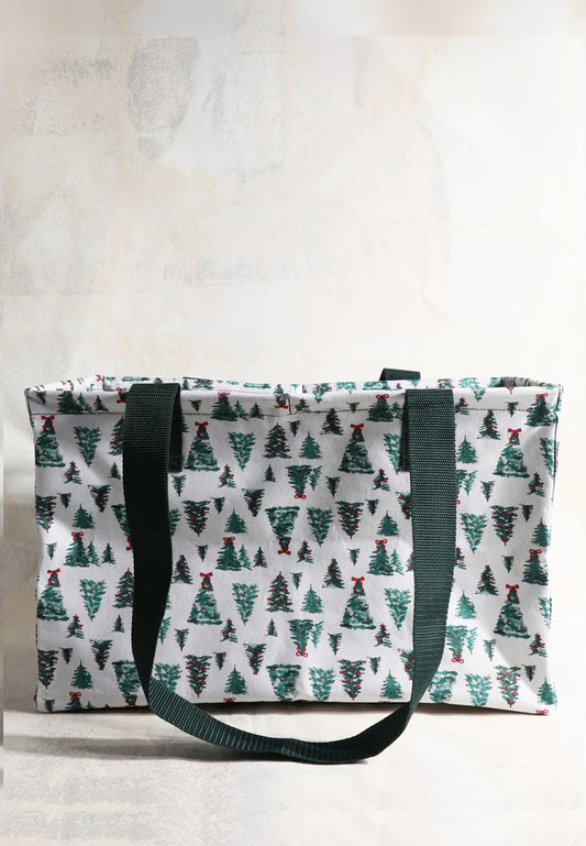 Maurices Holiday Everyday Adventure Tree Print Foldable Tote