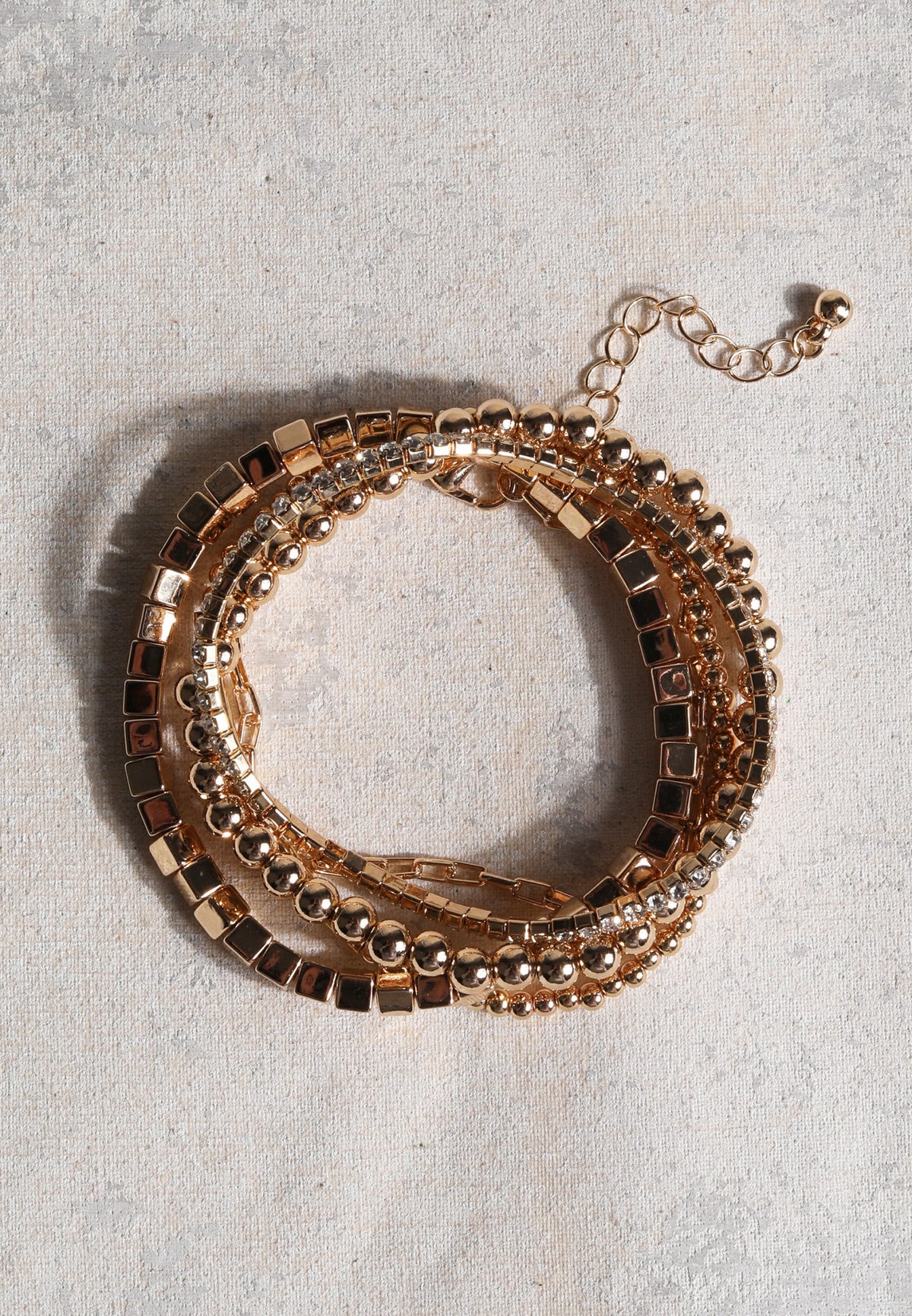 Maurices Gold Mixed Tennis Stretch Bracelet Set