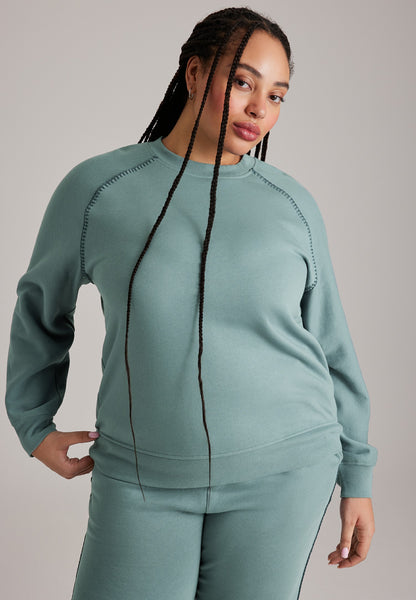 Maurices Plus Size Whipstitch Crew Neck Sweatshirt