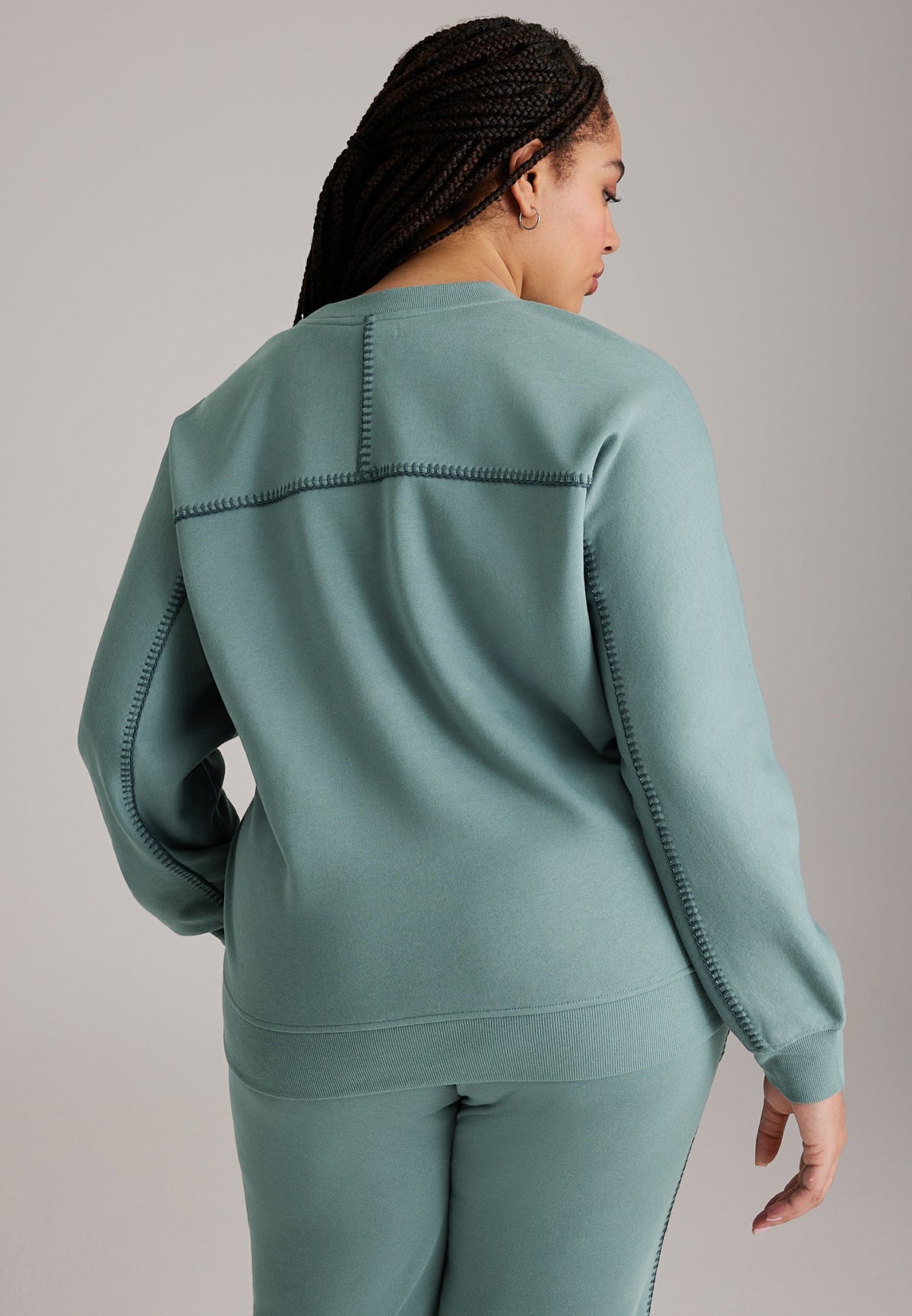 Maurices Plus Size Whipstitch Crew Neck Sweatshirt