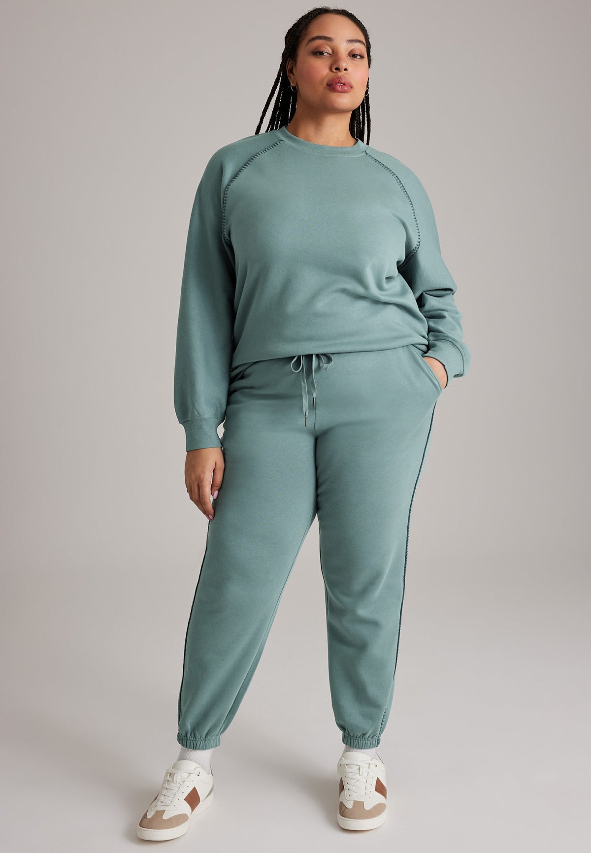 Maurices Plus Size Whipstitch Crew Neck Sweatshirt