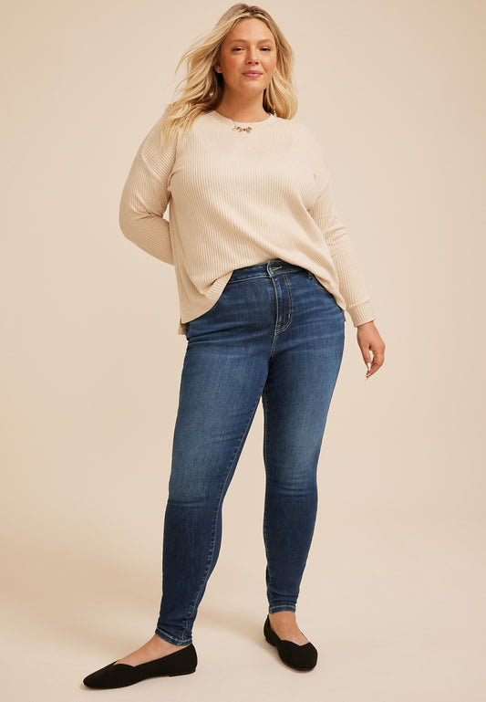 Maurices Plus Size m jeans by maurices™ Cool Comfort Dark High Rise Slant Pocket Jegging