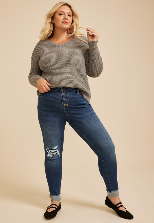 Maurices Plus Size m jeans by maurices™ Cool Comfort High Rise Button Fly Jegging