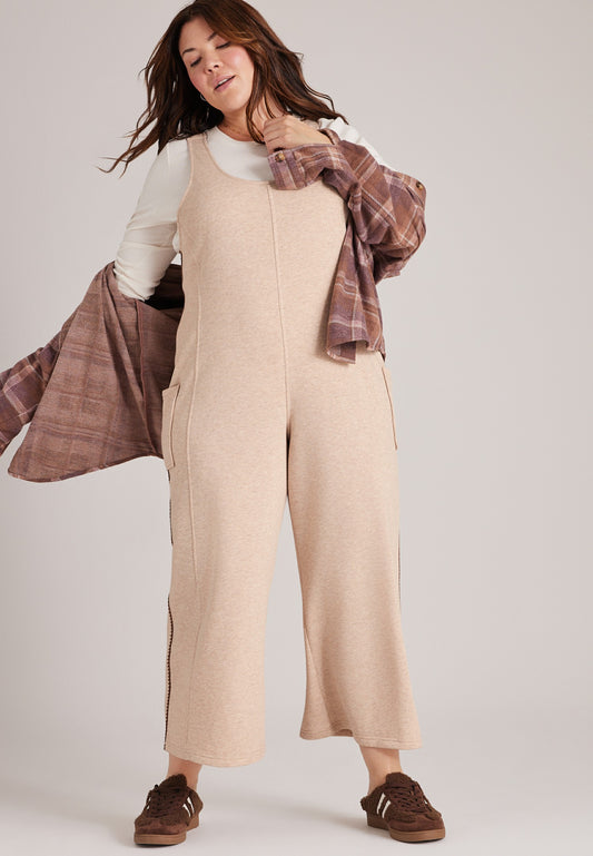 Maurices Plus Size Bare Whipstitch Fleece Jumpsuit
