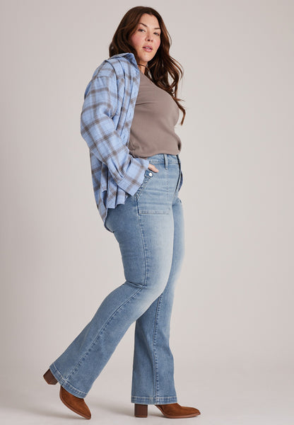 Maurices Plus Size m jeans by maurices™ Mid Rise Snap Pocket Bootcut Jeans