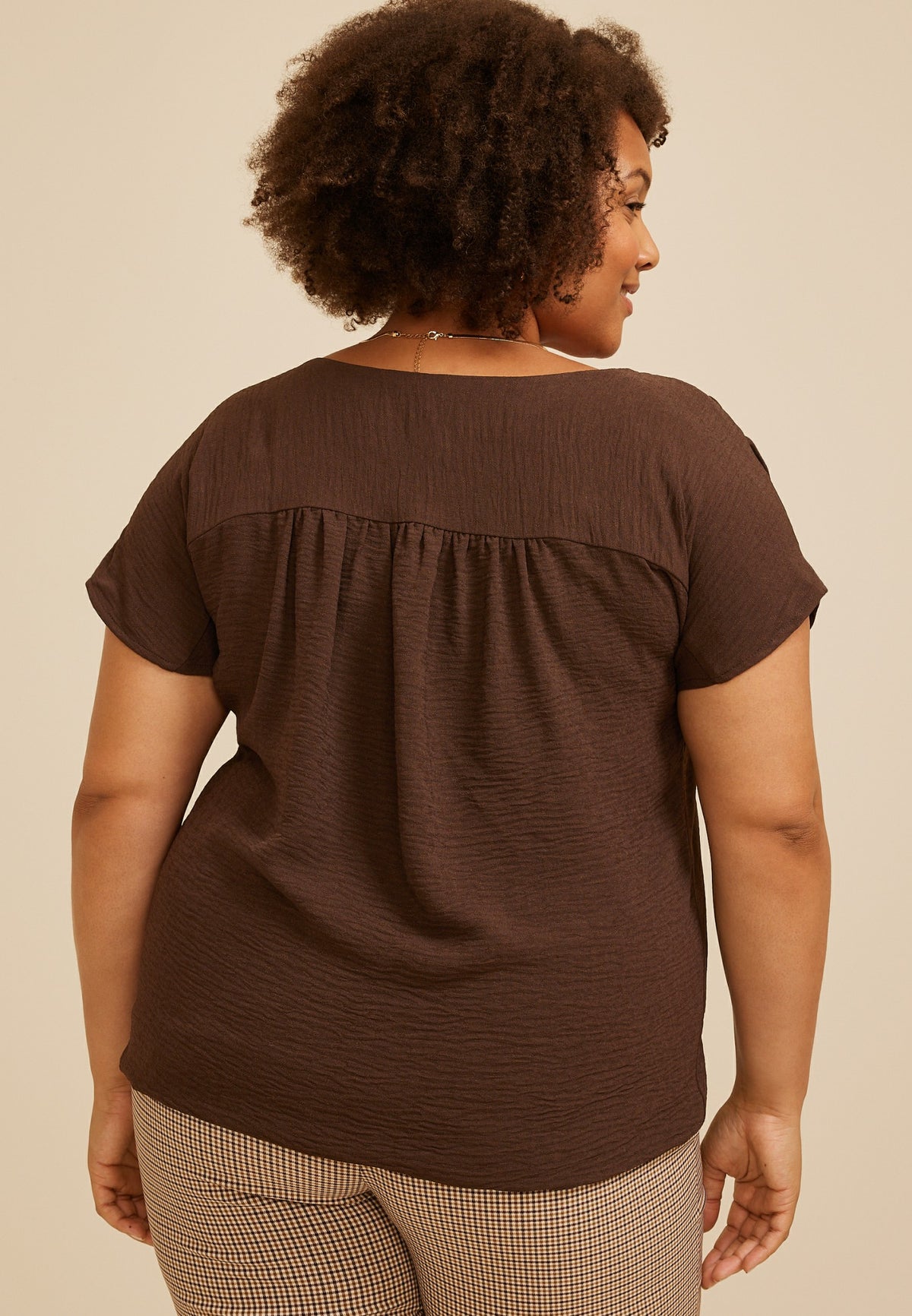 Maurices Plus Size Dolman Short Sleeve Blouse