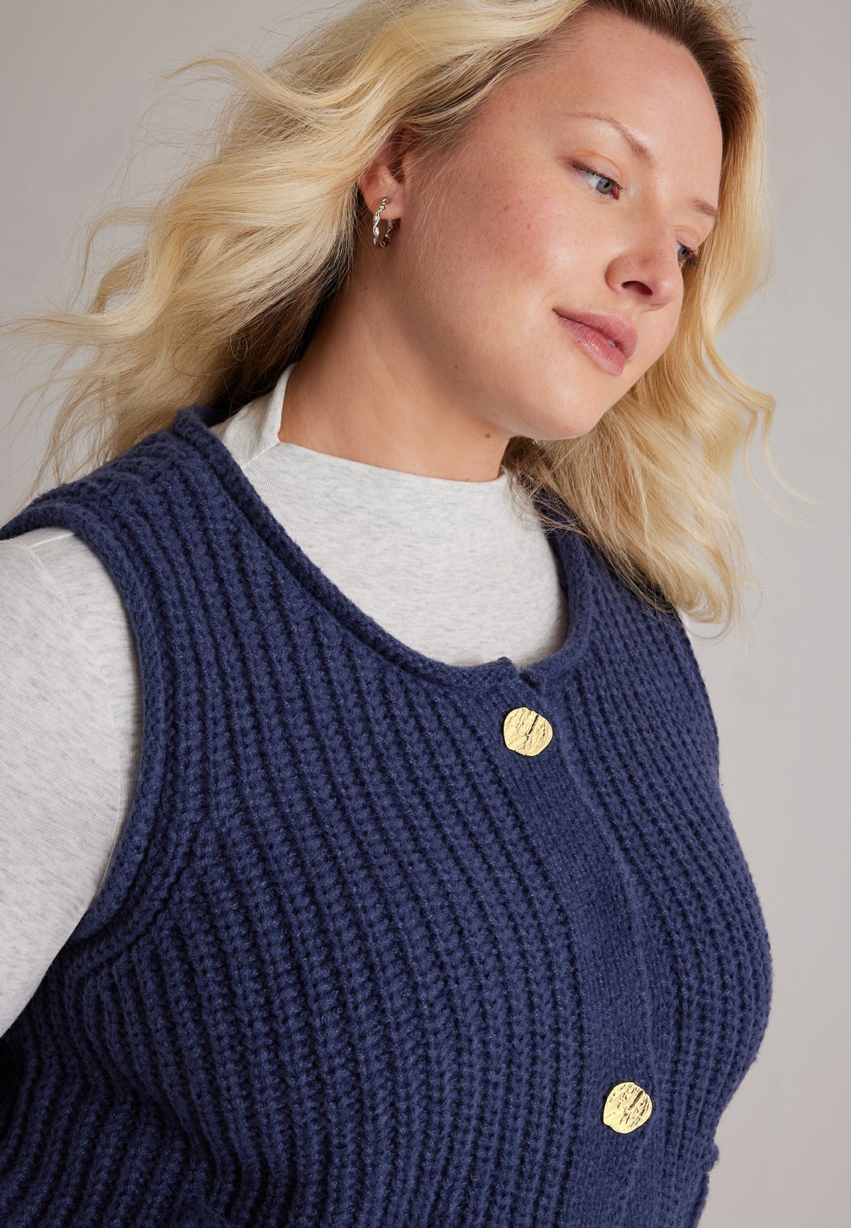 Maurices Plus Size Button Front Sweater Vest
