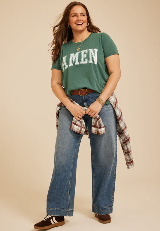 Maurices Plus Size Amen Classic Fit Graphic Tee