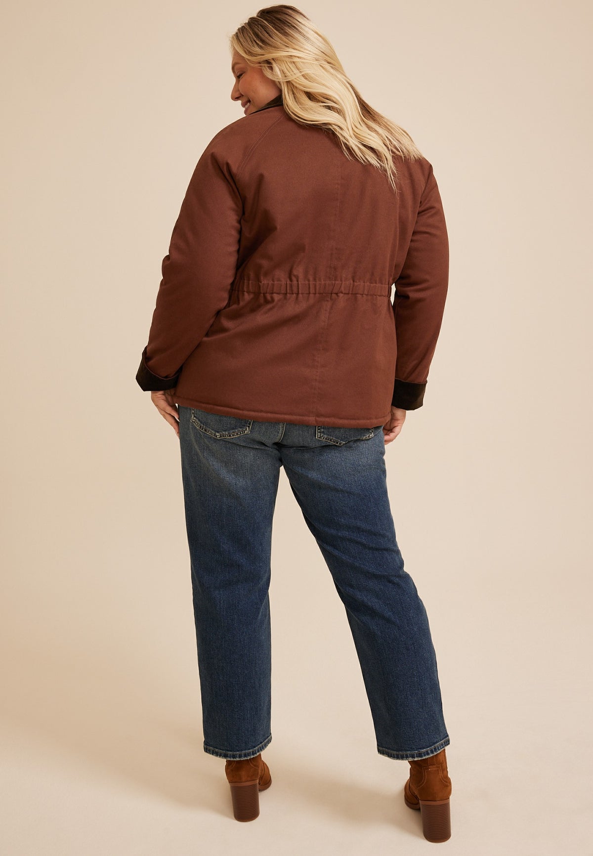Maurices Plus Size Reversible Plaid Quilted Barn Jacket