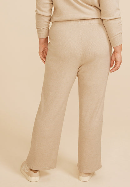 Maurices Plus Size Cozy Waffle High Rise Wide Leg Pants