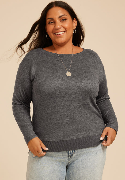 Maurices Plus Size 24/7 Dakota Banded Hem Top