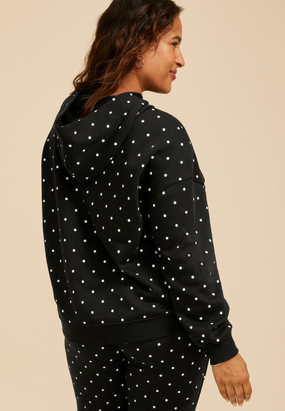 Maurices Plus Size Polka Dot Hoodie