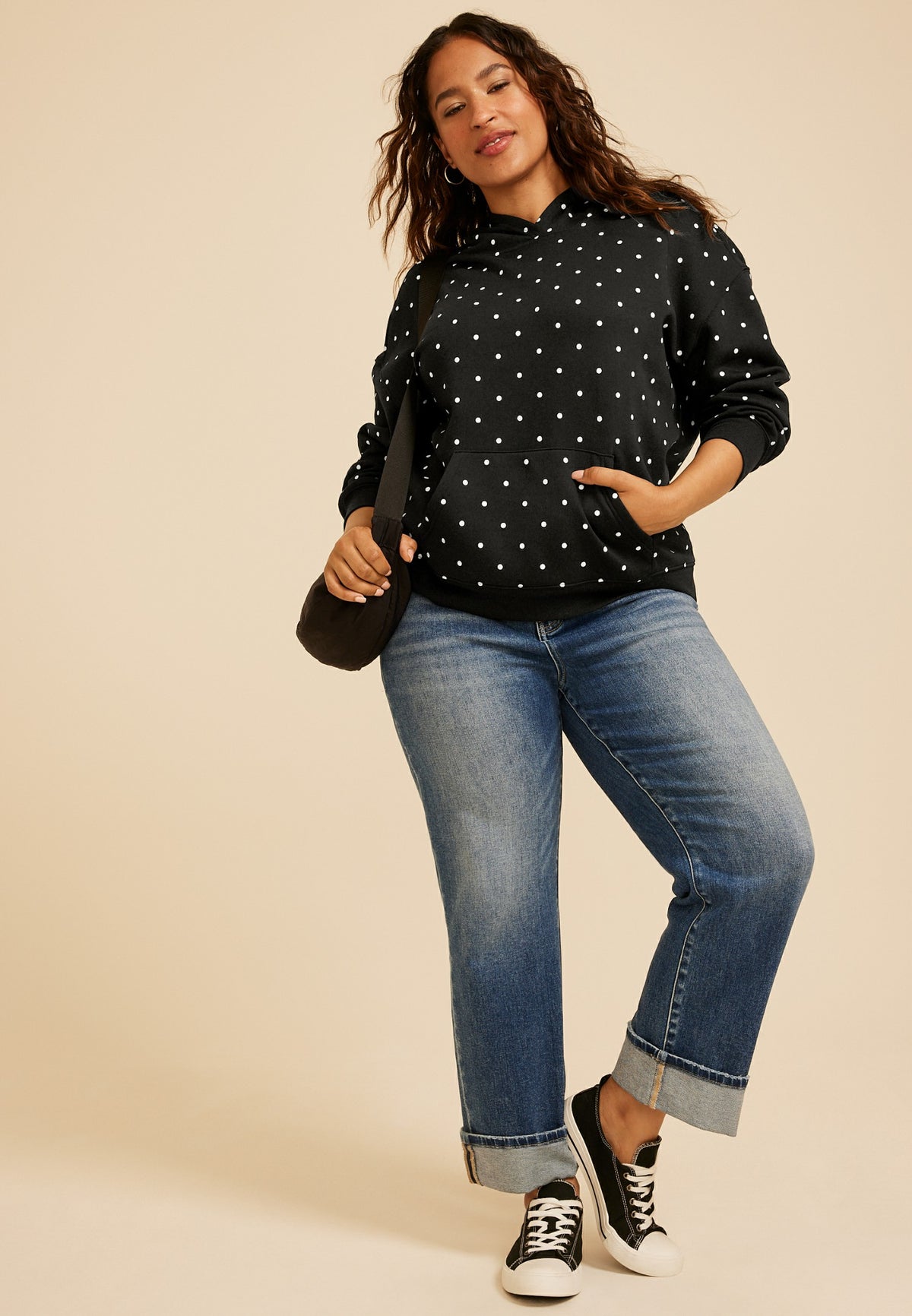 Maurices Plus Size Polka Dot Hoodie