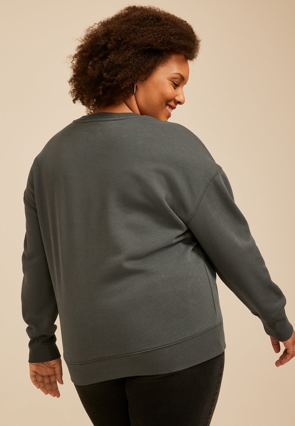 Maurices Plus Size Spooky Season Lace Sweatshirt