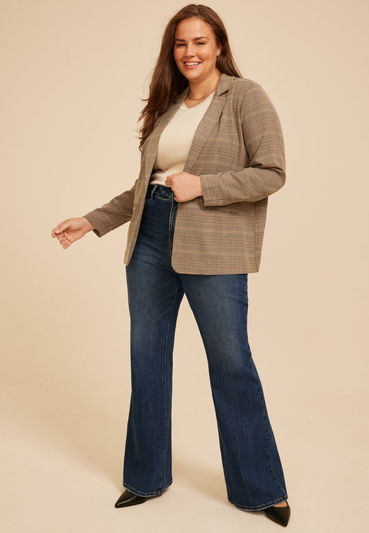 Maurices Plus Size Plaid Menswear Blazer