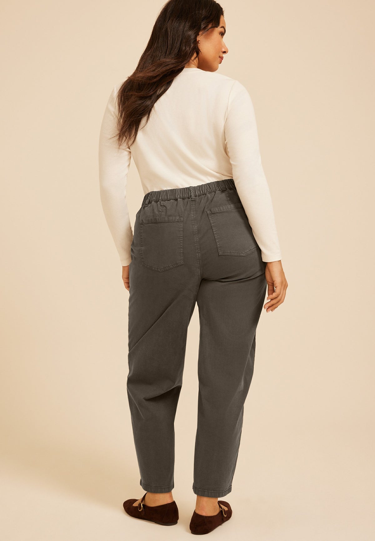 Maurices Plus Size High Rise Seamed Barrel Pant