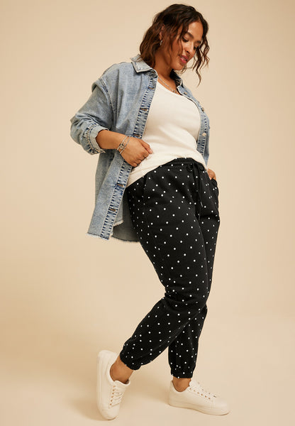 Maurices Plus Size Polka Dot Jogger