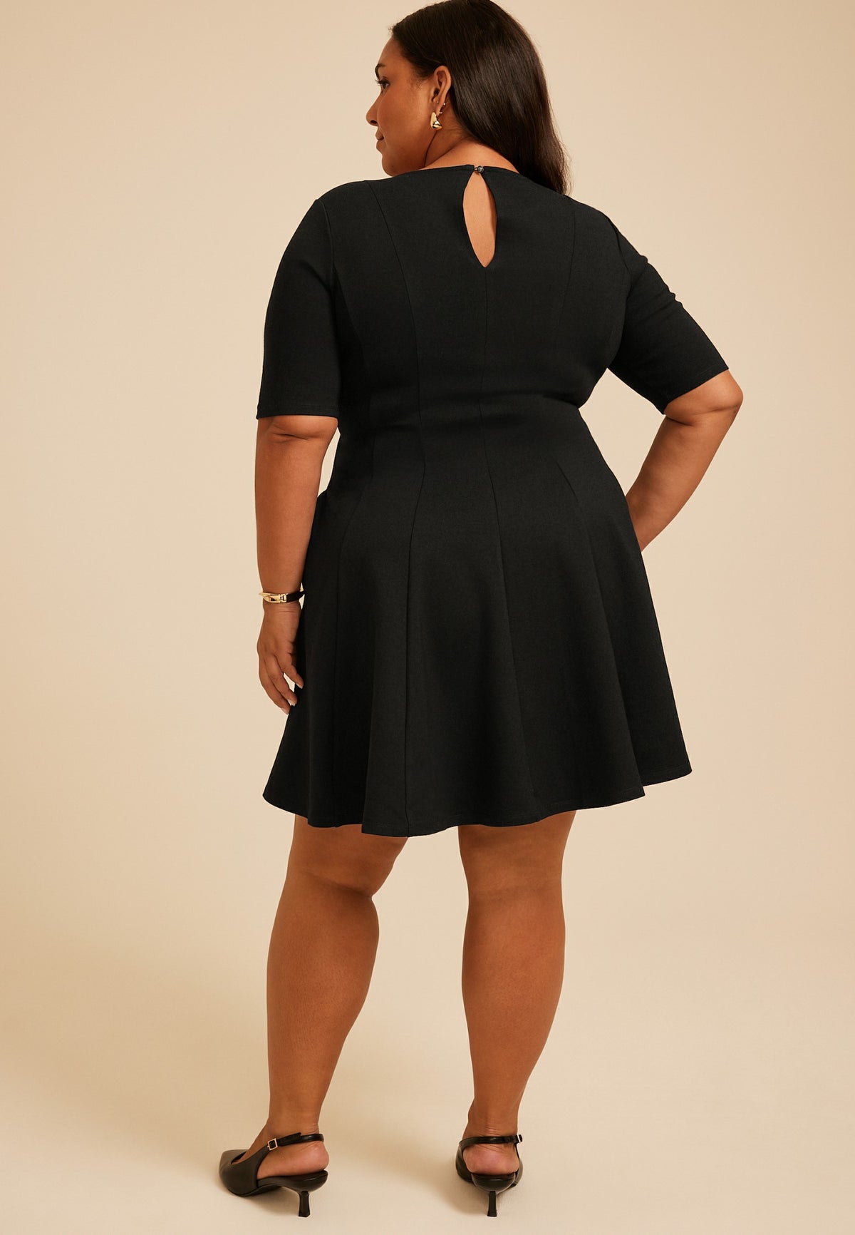 Maurices Plus Size Pleated Ponte Dress