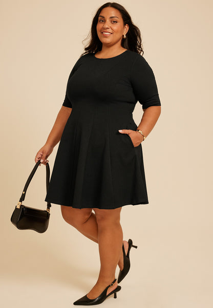 Maurices Plus Size Pleated Ponte Dress