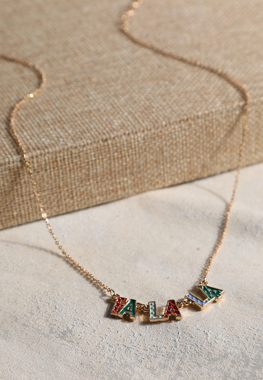 Maurices Gold Fa La La Charm Necklace