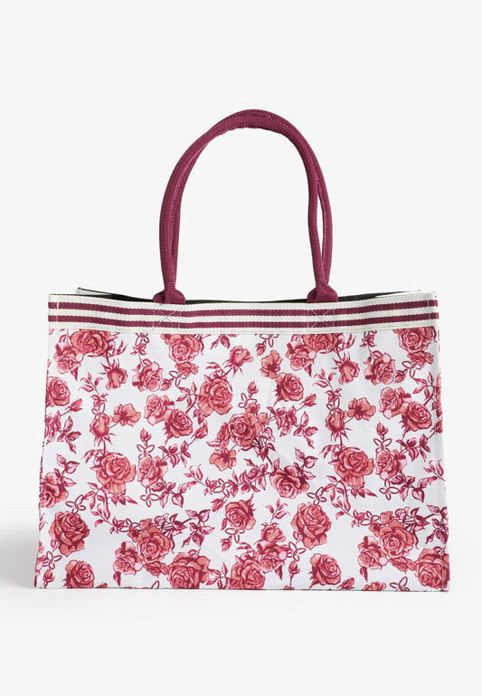 Maurices Living Beyond Breast Cancer Pink Floral Carryall Tote