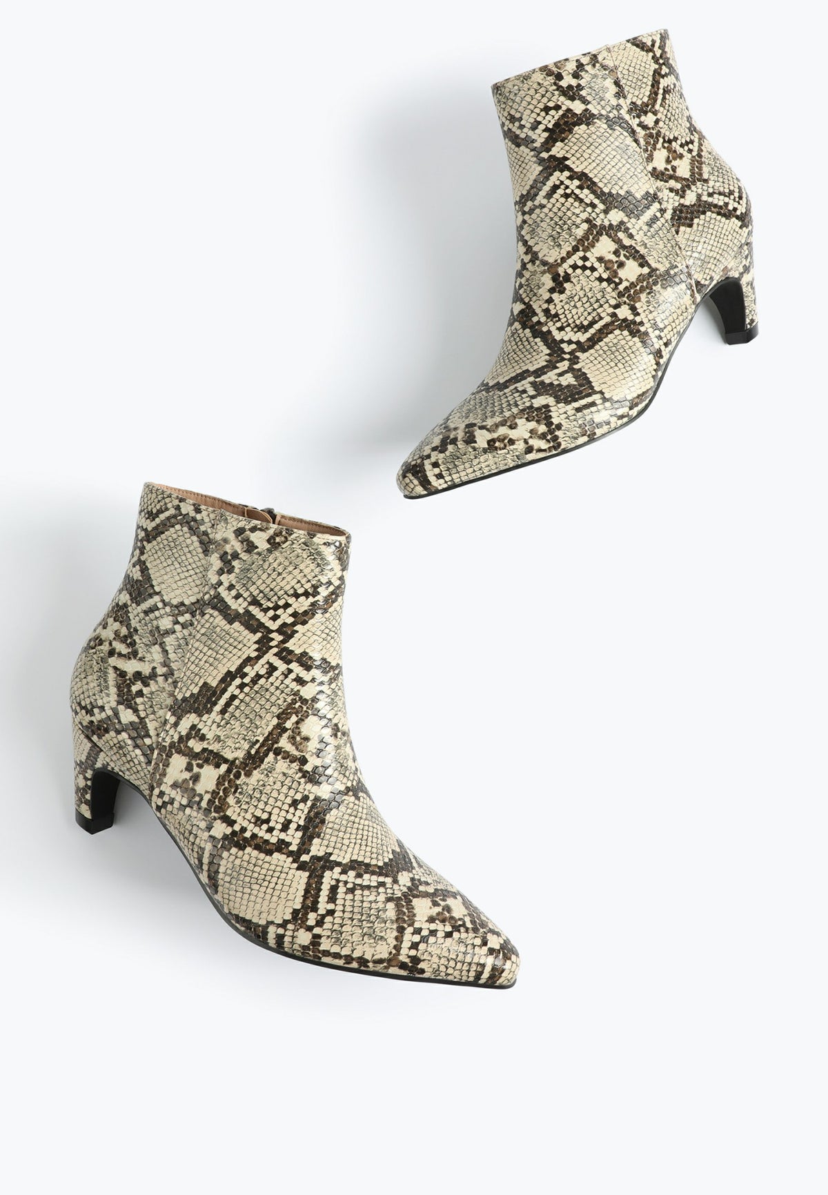 Maurices SuperCush Snakeskin Kitten Heel Boot