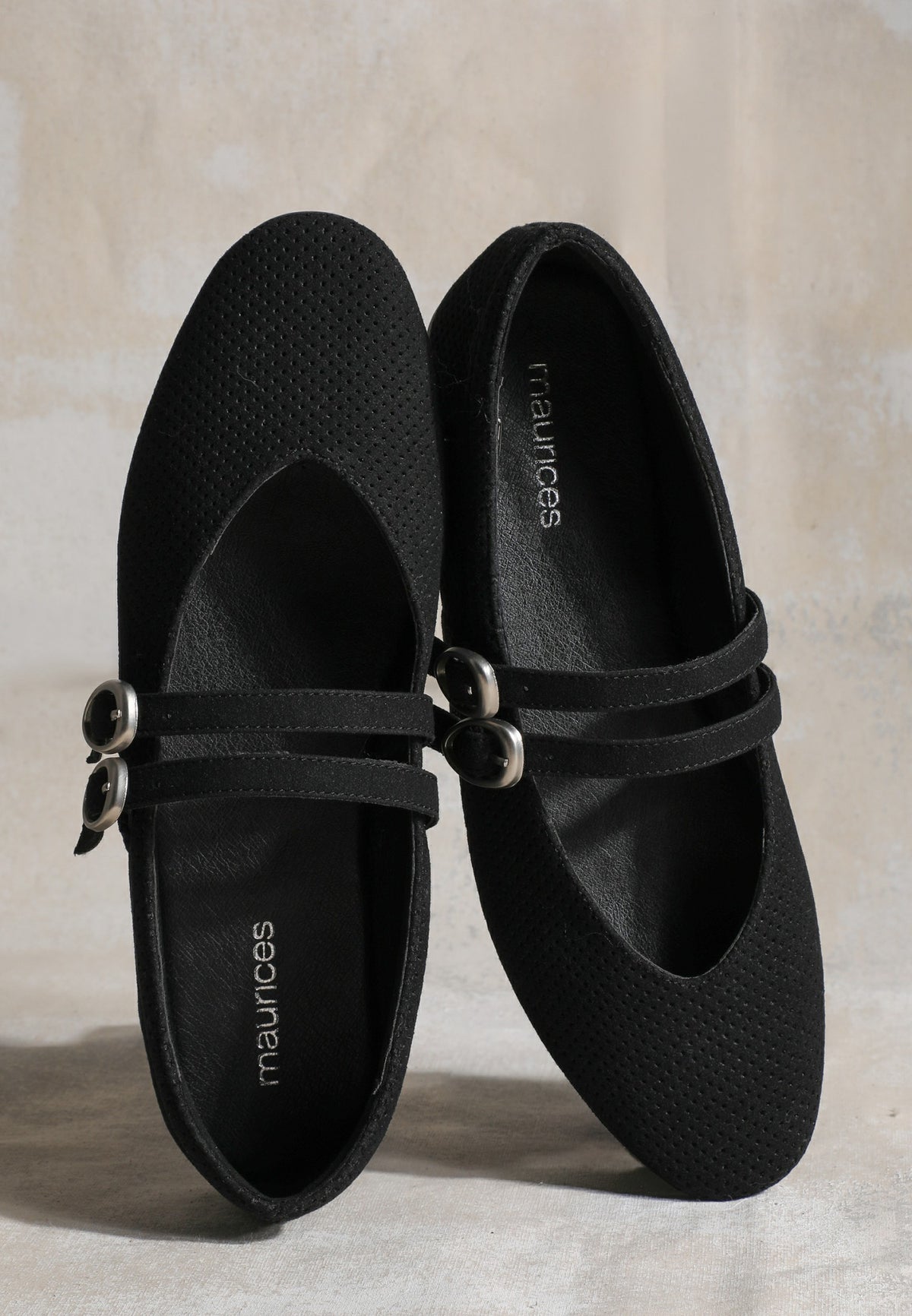 Maurices SuperCush Perforated Double Strap Mary Jane Flats