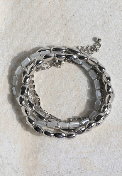 Maurices Silver And Light Blue Mixed Bracelet Set