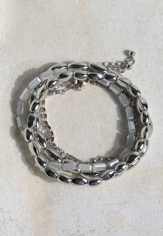 Maurices Silver And Light Blue Mixed Bracelet Set