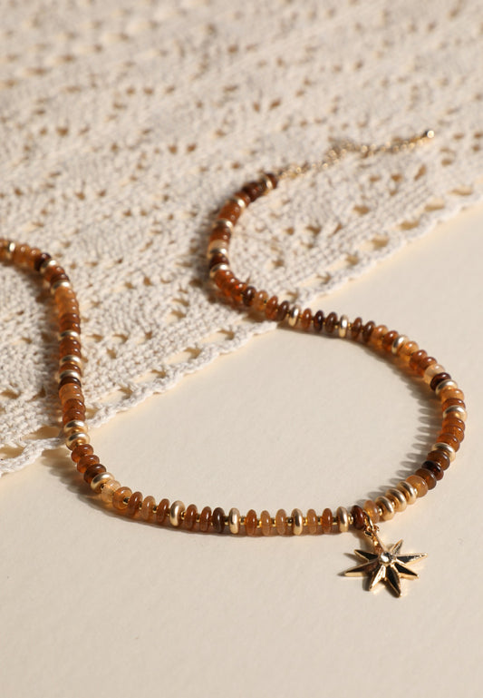Maurices Starburst Charm Beaded Necklace
