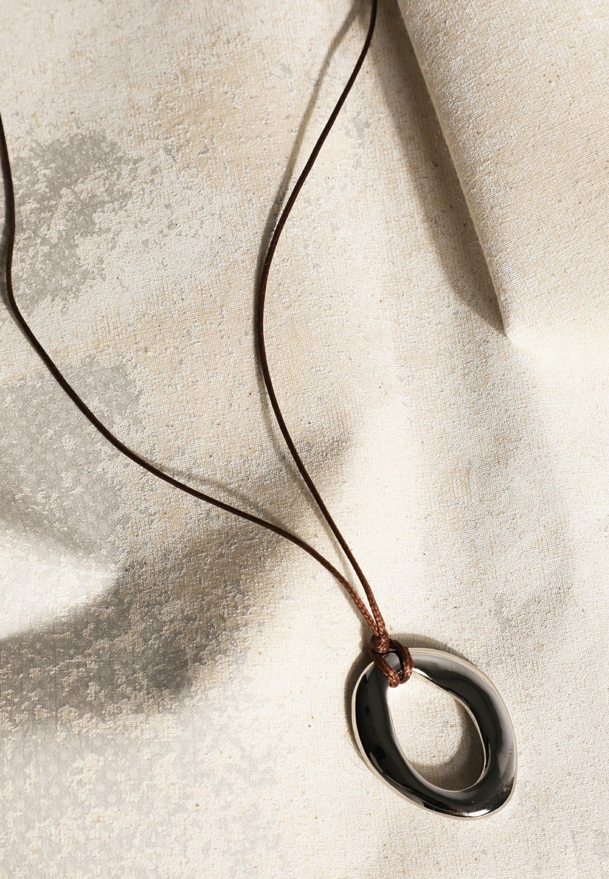 Maurices Gold Open Circle Cord Necklace