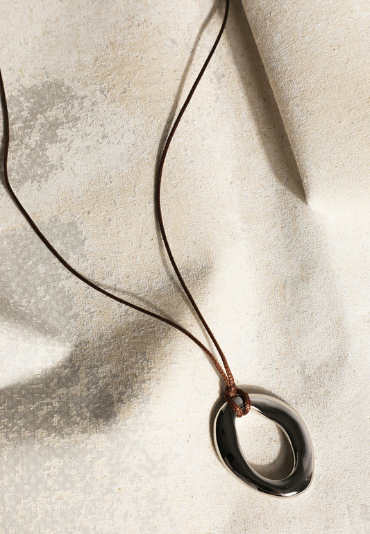 Maurices Gold Open Circle Cord Necklace