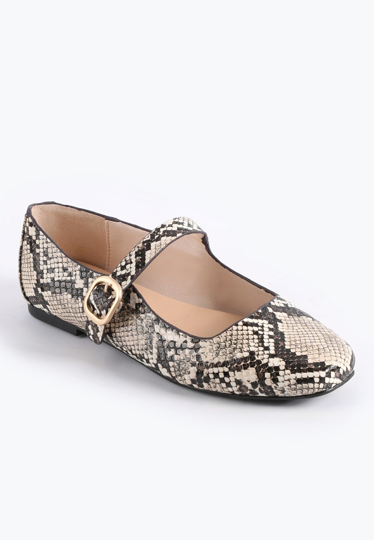 Maurices SuperCush Snakeskin Mary Jane Flat