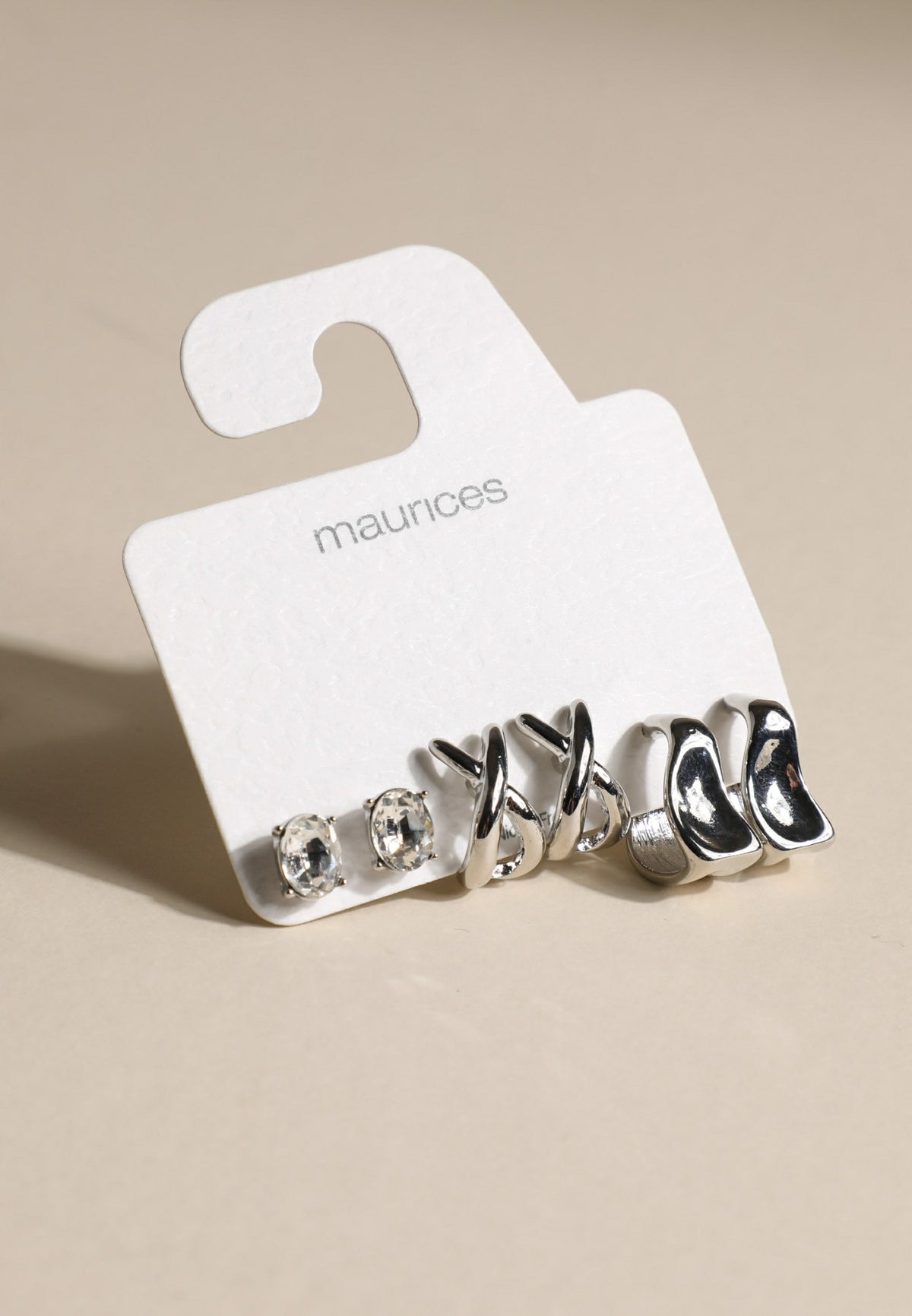 Maurices Silver Mixed Stud Earring Set